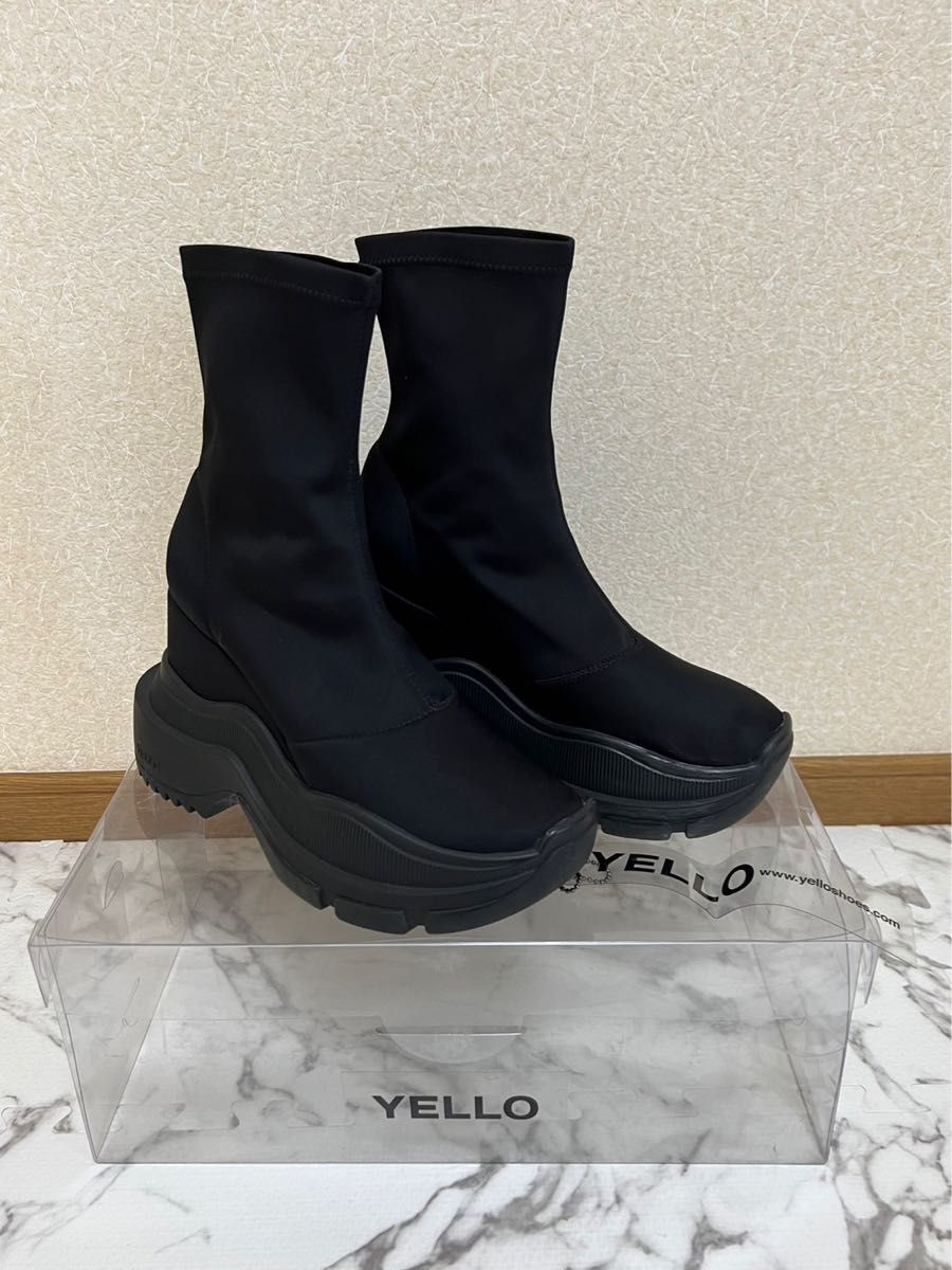 YELLO スニーカーブーツ　ダブルソール　Mサイズ　BLACK