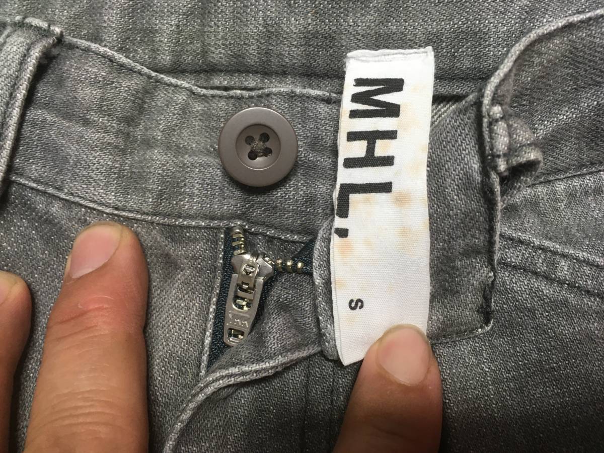 2304MHL.マーガレットハウエルMARGARET HOWELLカラーDENIMデニム ジーンズGREYグレー パンツ_画像5