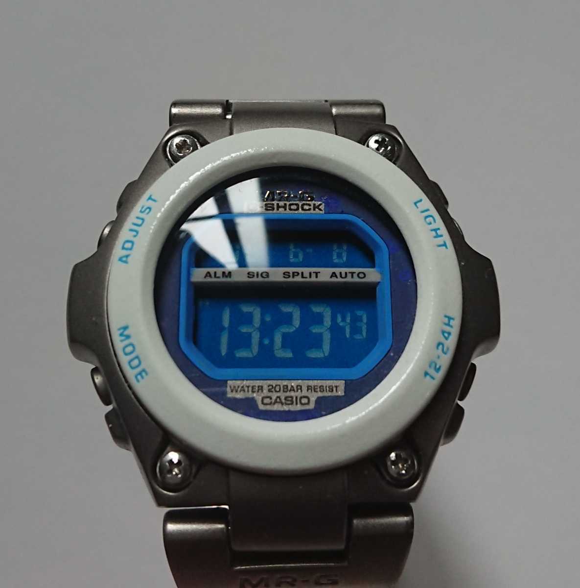 電池切れ』G-SHOCK CASIO MRG-100T 『インデックス・ブルー反転文字