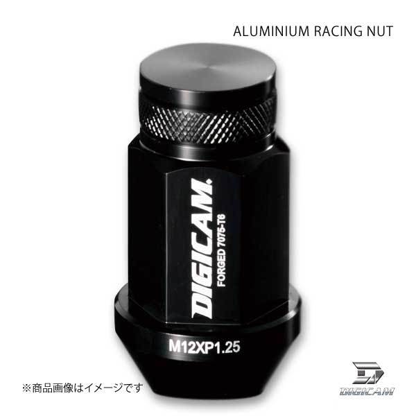 DIGICAM デジキャン アルミレーシングナット 袋タイプ P1.25 19HEX 45mm ブラック 20本入 BRZ ZC6 H24/4～ AN6F4512BK-DC_画像1