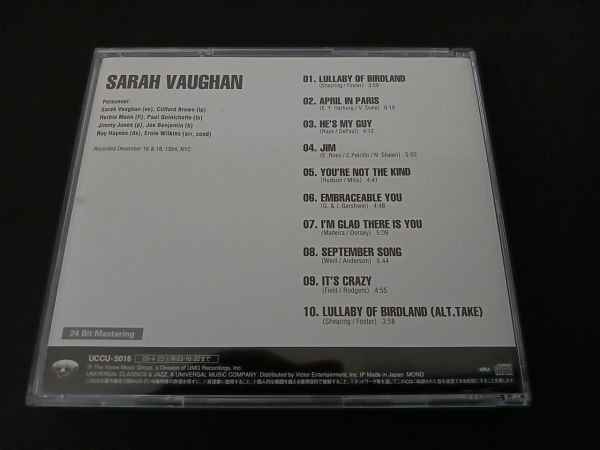 サラ・ヴォーン・ウィズ・クリフォード・ブラウン　ARAH VAUGHAN WITH CLIFFORD BROWN　UCCU-9855_画像3