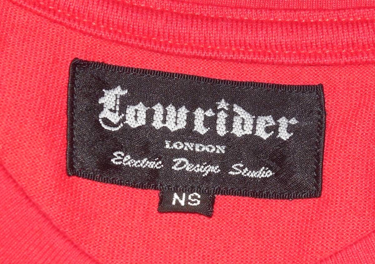 LOWRIDER ローライダー ノースリーブ Tシャツ/LR ロゴ 赤 NSサイズ_画像3