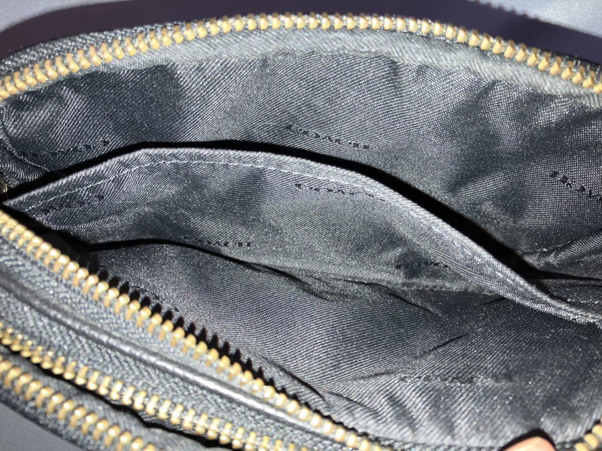 COACH Coach leather shoulder bag pochette pouch 2way black 66154