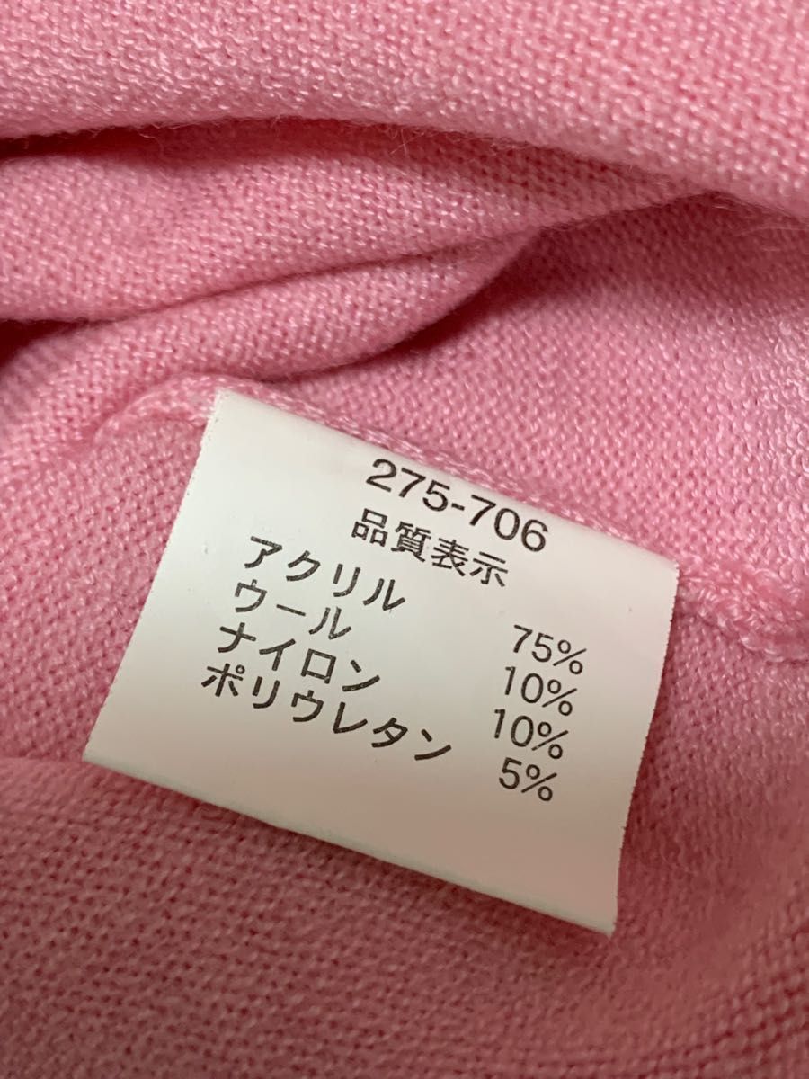 美品難あり★R・F   ピンク　サイズS〜M  半袖ニット トップス