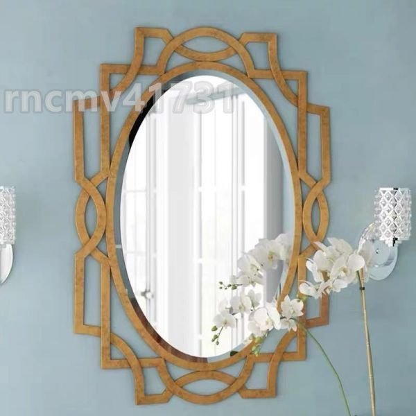 81SHOP」室内芸術☆高級感溢れる豪華鏡 アンティーク調 壁掛け鏡