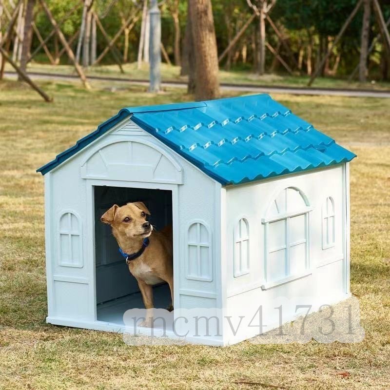 [81SHOP] quality guarantee * kennel outdoors washing with water possibility dog house pet house corrosion not doing plastic triangle roof canopy durability large dog medium sized dog 