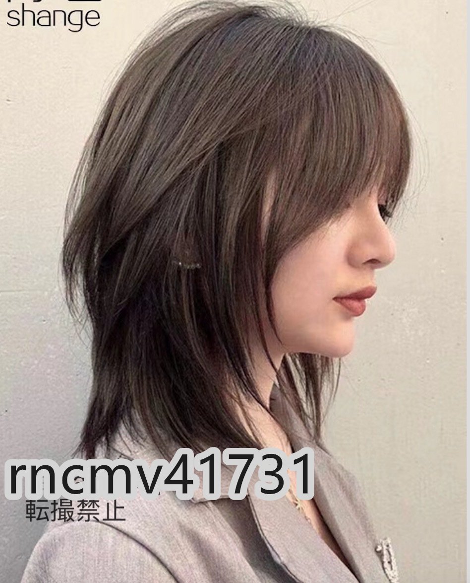 [81SHOP] person wool semi long dark brown wig full wig white .... natural Sara Sara katsula light wool usually using human work scalp ventilation 