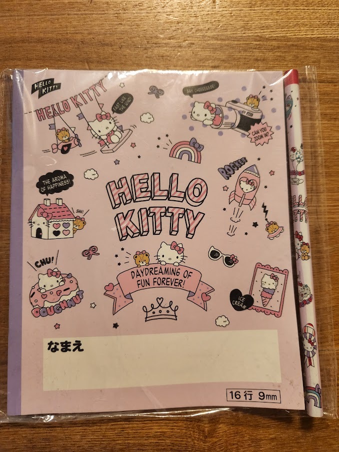 【新品未使用品・送料無料・匿名発送】　ハローキティ　ノート＆えんぴつ　★　HELLO KITTY　キティちゃん_画像1