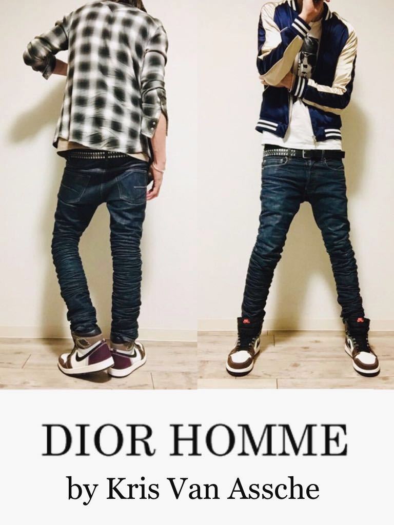  стандартный DIOR HOMME 09SS [INDIGO RIGID JEANS F17.5]size 27 Dior Homme индиго non woshu Denim by Kris Van Assche*