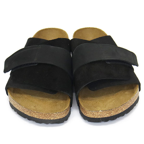 BIRKENSTOCK (ビルケンシュトック) 1022350 KYOTO キョウト ヌバック スエード レザーサンダル BLACK レギュラー幅 BI233 40-約26.0cm_BIRKENSTOCK