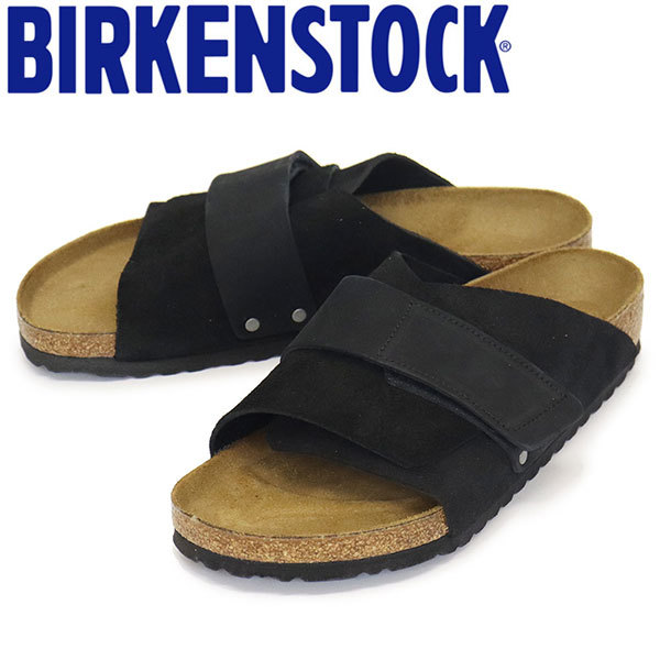 BIRKENSTOCK (ビルケンシュトック) 1022350 KYOTO キョウト ヌバック スエード レザーサンダル BLACK レギュラー幅 BI233 40-約26.0cm_BIRKENSTOCK