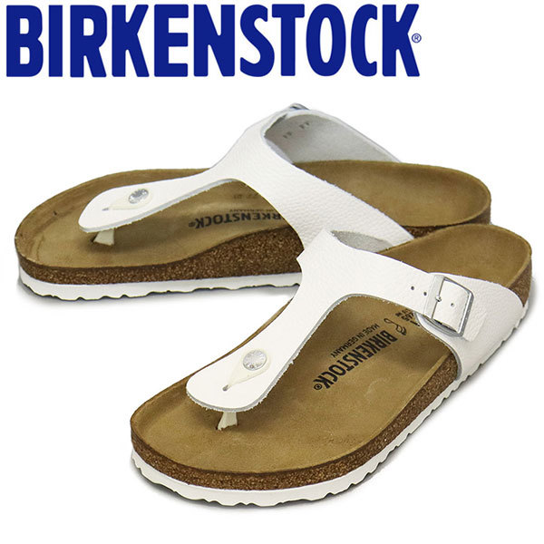 BIRKENSTOCK (ビルケンシュトック) 1024328 GIZEH NL ギゼ レザーサンダル WHITE レギュラー幅 BI274 40-約26.0cm