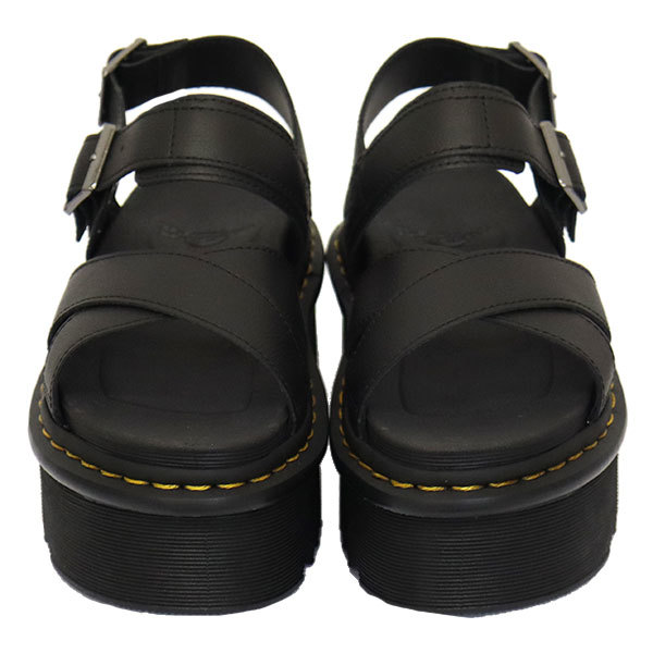 Dr.Martens (ドクターマーチン) WMS 30717001 VOSS II QUAD クロスストラップ レディース レザーサンダル BLACK UK5-約24.0cm_Dr.Martensドクターマーチン正規取扱店THRE