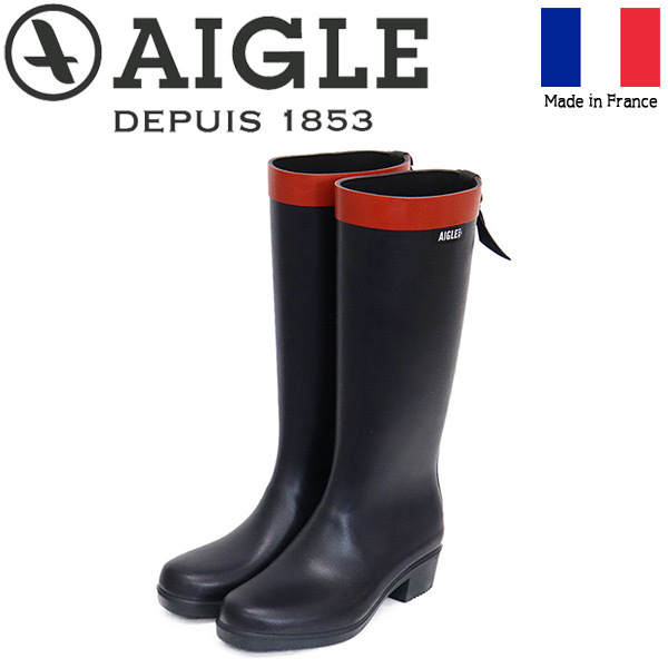 AIGLE ZZFNB66 Myrica Ladies Long Rubber Boots 002 Marine AGL052 37- около 23,5 см.