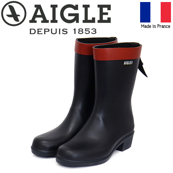 AIGLE (エーグル) ZZFNB67 MYRICA MID レディース ミッドラバーブーツ 002 MARINE AGL054 38-約24.0cm