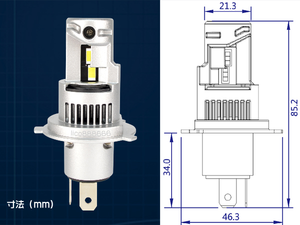 明るさカット完璧 ダイハツ ハイゼットトラック S500P S510P S200P S210P S201P S211P 16000LM H4 Hi/Lo LEDヘッドライト_画像4