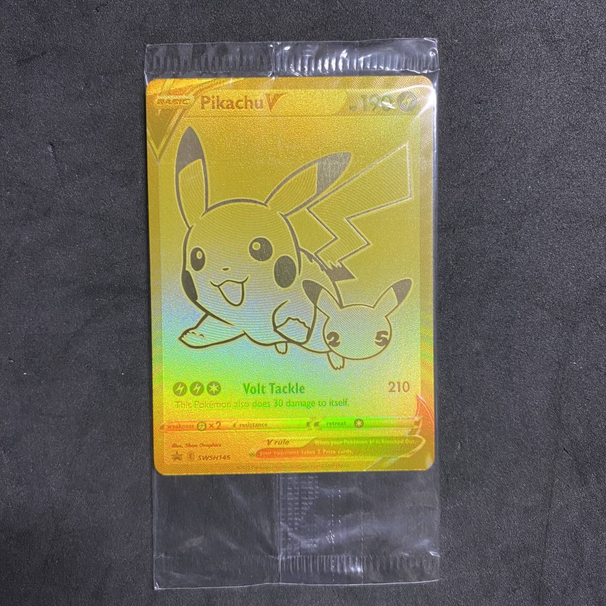 英語版)ポケモンカード ゴールドバージョン ピカチュウV 25周年 英語版)ポケモンカード ゴールドバージョン ピカチュウV 25周年