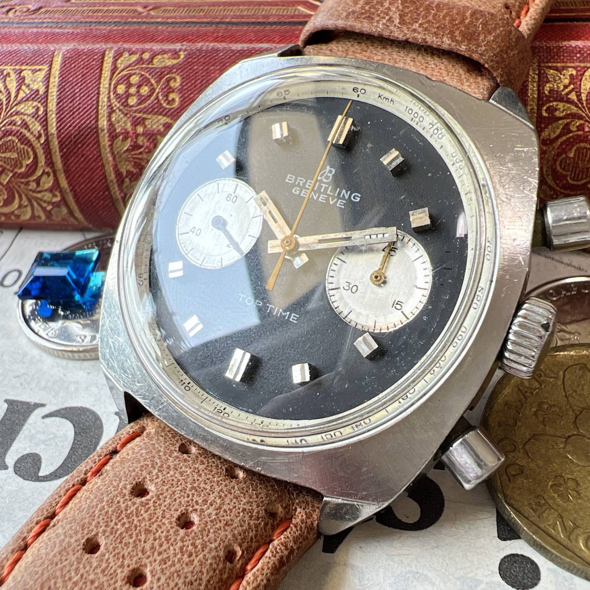 ブライトリング トップタイム クロノグラフ 　手巻き　アンティーク　BREITLING 　メンズ　腕時計　　1960年 ヴィンテージ_画像1