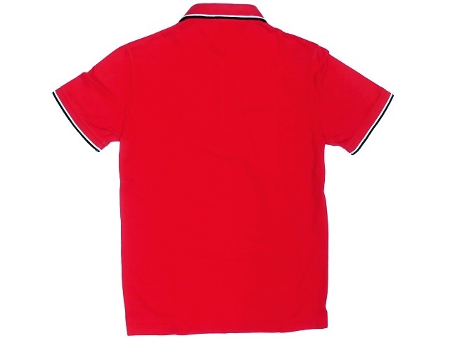 即決★BURBERRY BLACK LABEL★メンズM 廃版 ポロシャツ バーバリーブラックレーベル 2 赤 レッド 三陽商会正規 ナイト刺繍 半袖 シャツ