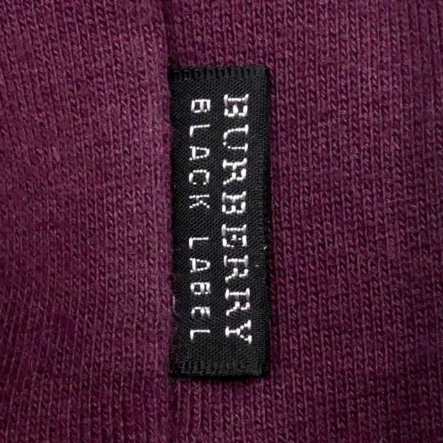 即決★BURBERRY BLACK LABEL★メンズL 廃版 ジャージ ジャケット ブルゾン バーバリーブラックレーベル 3 赤 えんじ 三陽商会正規 刺繍_画像8