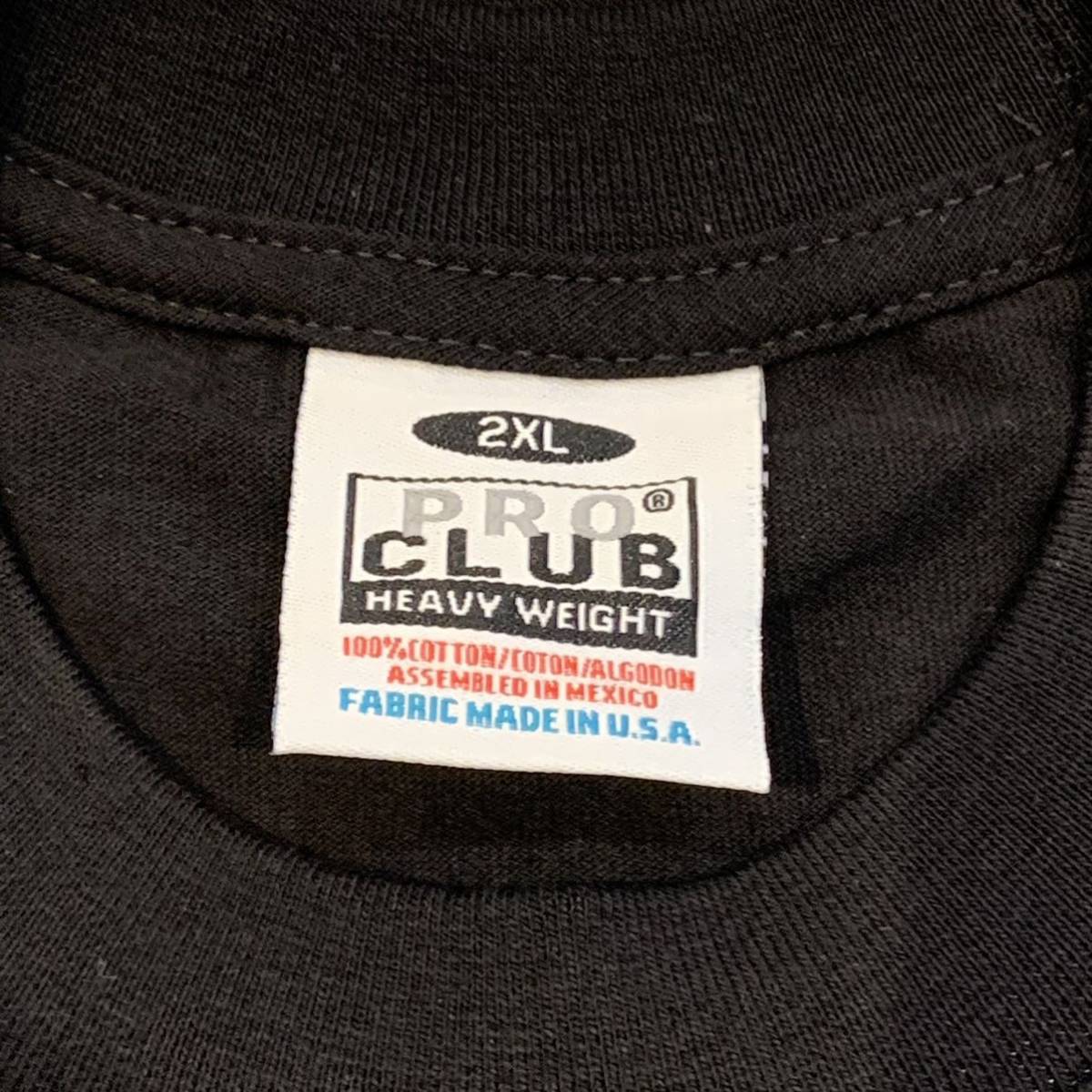 新品未使用 PROCLUB プロクラブ 6.5oz ヘビーウエイト 無地半袖Tシャツ 黒 2XL