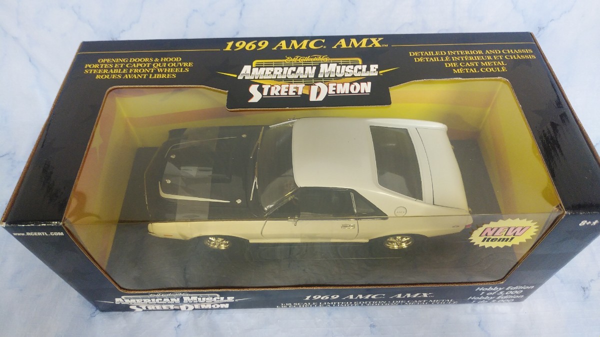 AMERICAN MUSCLE 1/18 AMC AMX 1969 アメリカンマッスル　ミニカー Hobby Edition 限定品　激レア　未使用品　READY TO RUMBLE アーテル_画像3