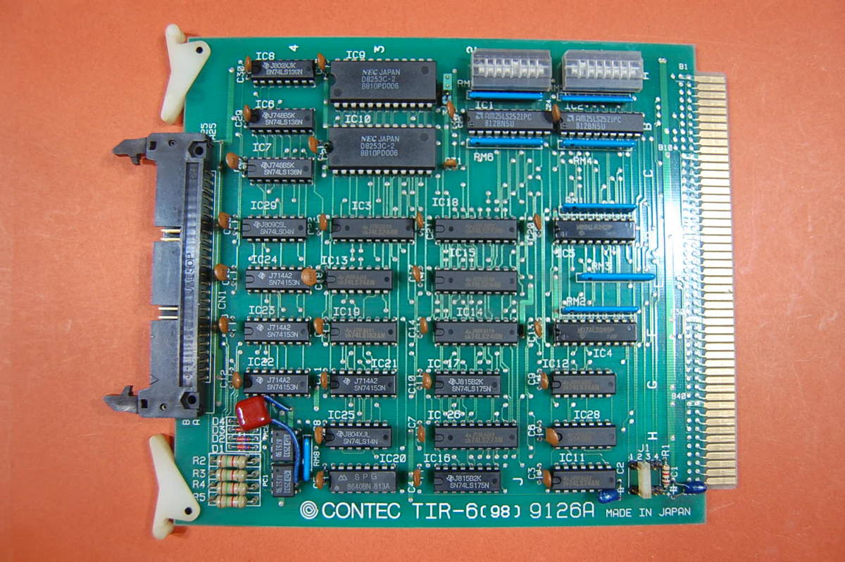 PC98 Cバス用 インターフェースボード CONTEC TIR-6(98) 6点 タイマカウンタ？ 動作未確認 現状渡し ジャンク扱いにて　S-103 OGN-2128 _画像1