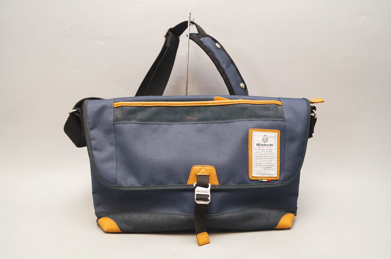 yo97-Bianchibi Anne ki messenger bag navy shoulder diagonal ..