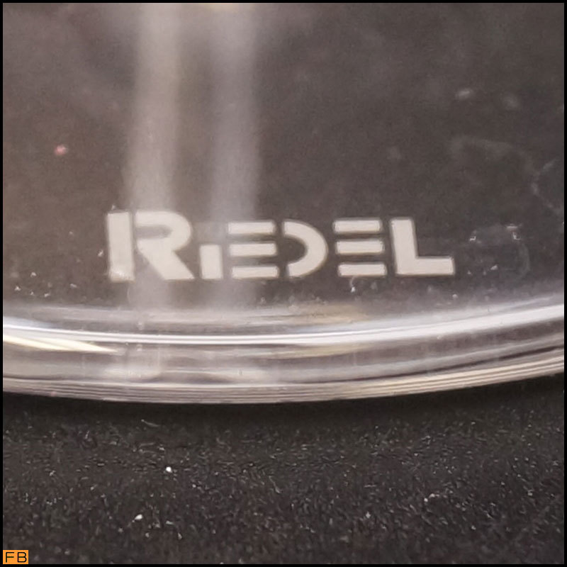 1223- Lee Dell * wine glass 2 customer pe Avy nom#6416/0 crystal initial stamp box attaching vinum RIEDEL