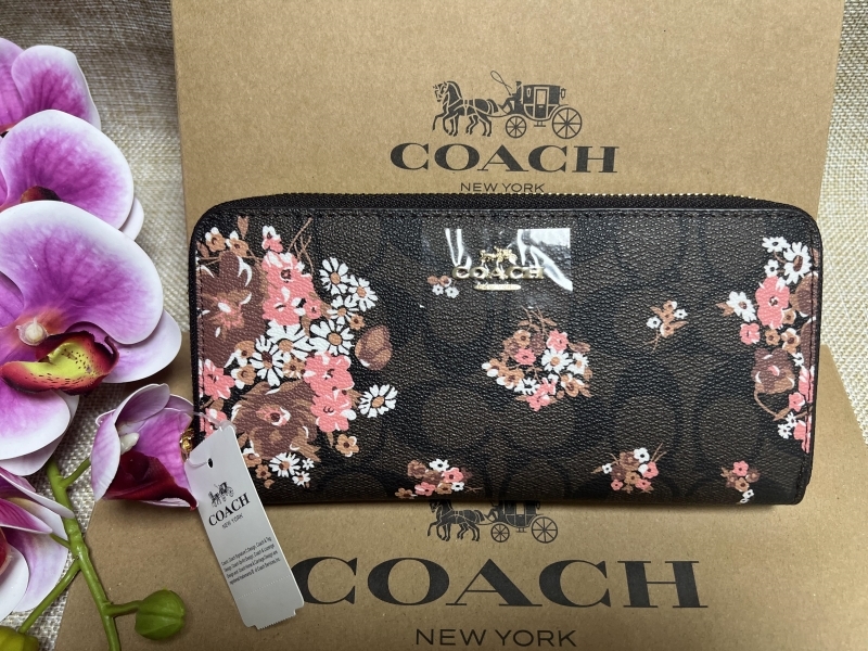 コーチ COACH 財布 長財布 シグネチャー ブーケ フラワー 花柄 コーチ COACH 財布 長財布 シグネチャー ブーケ フラワー 花柄
