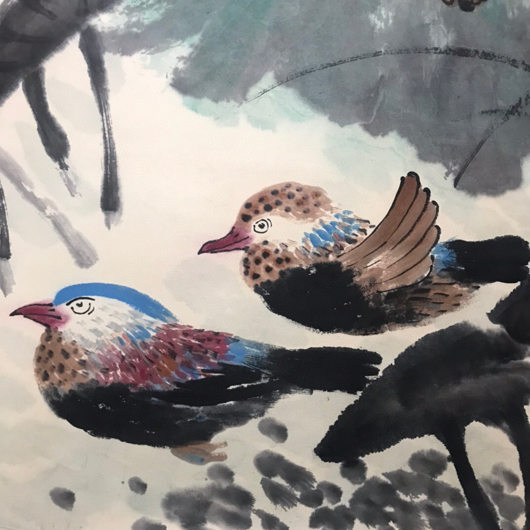 蔵友館蔵品・中国字画・四尺中堂画・近現代・劉海粟・花卉画・肉筆紙本