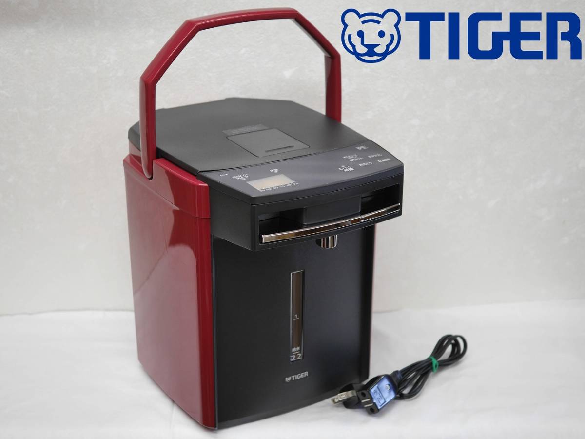 多様な タイガー 2.2L PIA-A220 とく子さん 蒸気レスVE電気まほうびん TIGER 電気ポット レッド 赤 湯沸かし器 電気ポット