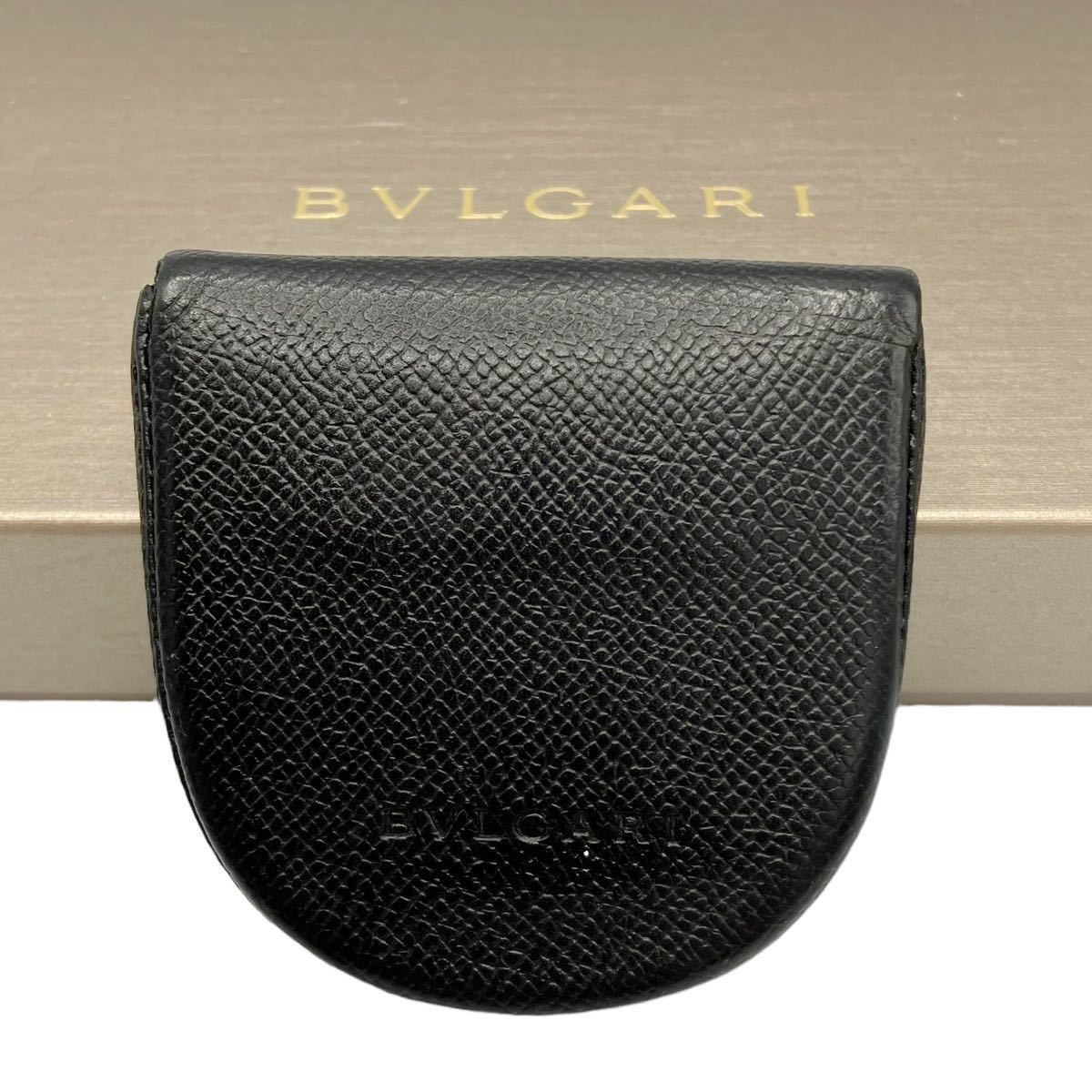 良品】ブルガリ BVLGARI レザー コインケース 馬蹄型 小銭入れ 良品】ブルガリ BVLGARI レザー コインケース 馬蹄型 小銭入れ