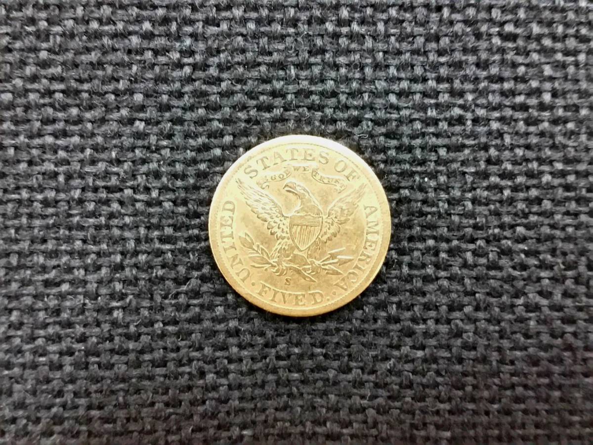 ◆　1901年　アメリカ　５ドル金貨　リバティーヘッド　◆_画像2