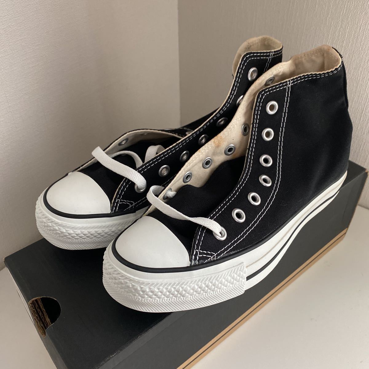 【未使用】24.5cm コンバース オールスター ハイ CONVERSE ALLSTAR HI ブラック_画像1