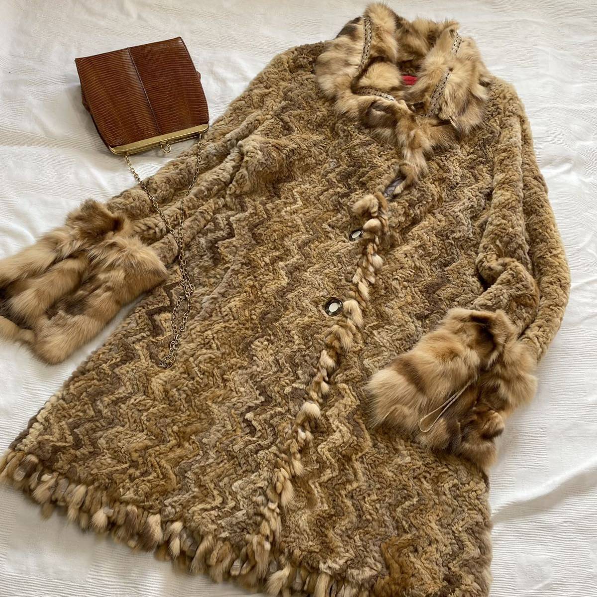 美品】Roberta di Camerino ロベルタ ディ カメリーノ◇毛皮 ファー
