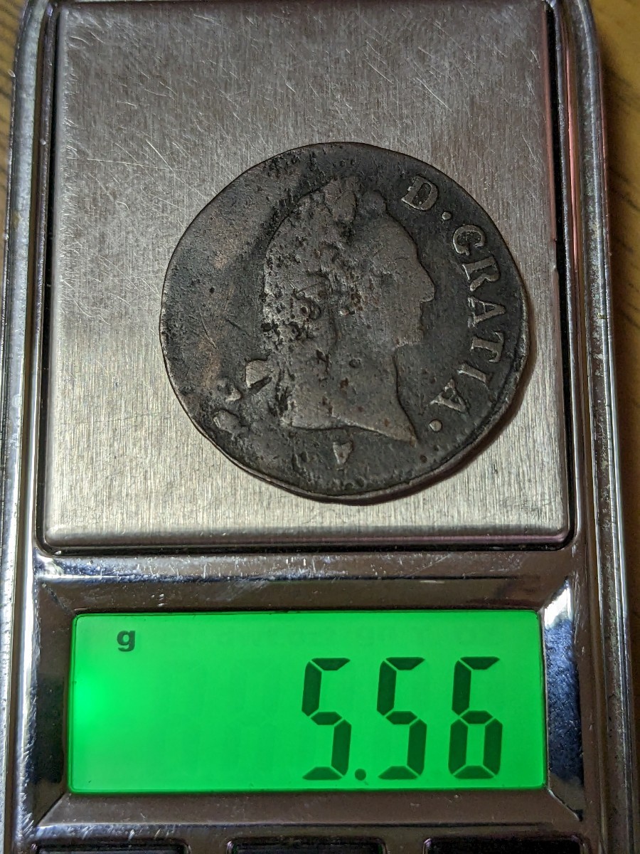 フランス　ルイ15世・1/2ソル青銅貨　1771年　　　玉ちゃんNo.2058_画像3
