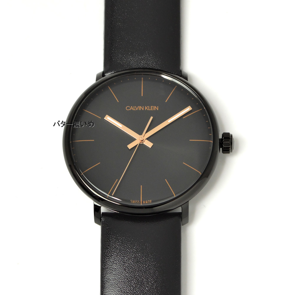 カルバンクライン Calvin Klein 腕時計 メンズ 革ベルト レザーベルト クオーツ ハイヌーン ブラック BKRZ 新品 未使用