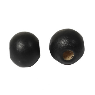 カラーウッドビーズ　球型　約500個入（ブラック系色）木製ビーズ 天然素材ナチュラルビーズ 8mm_画像2