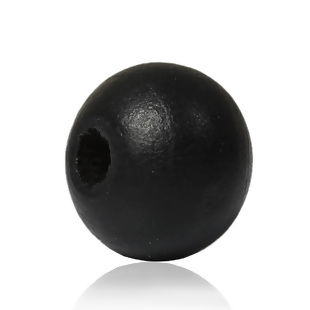 カラーウッドビーズ　球型　約500個入（ブラック系色）木製ビーズ 天然素材ナチュラルビーズ 8mm_画像3