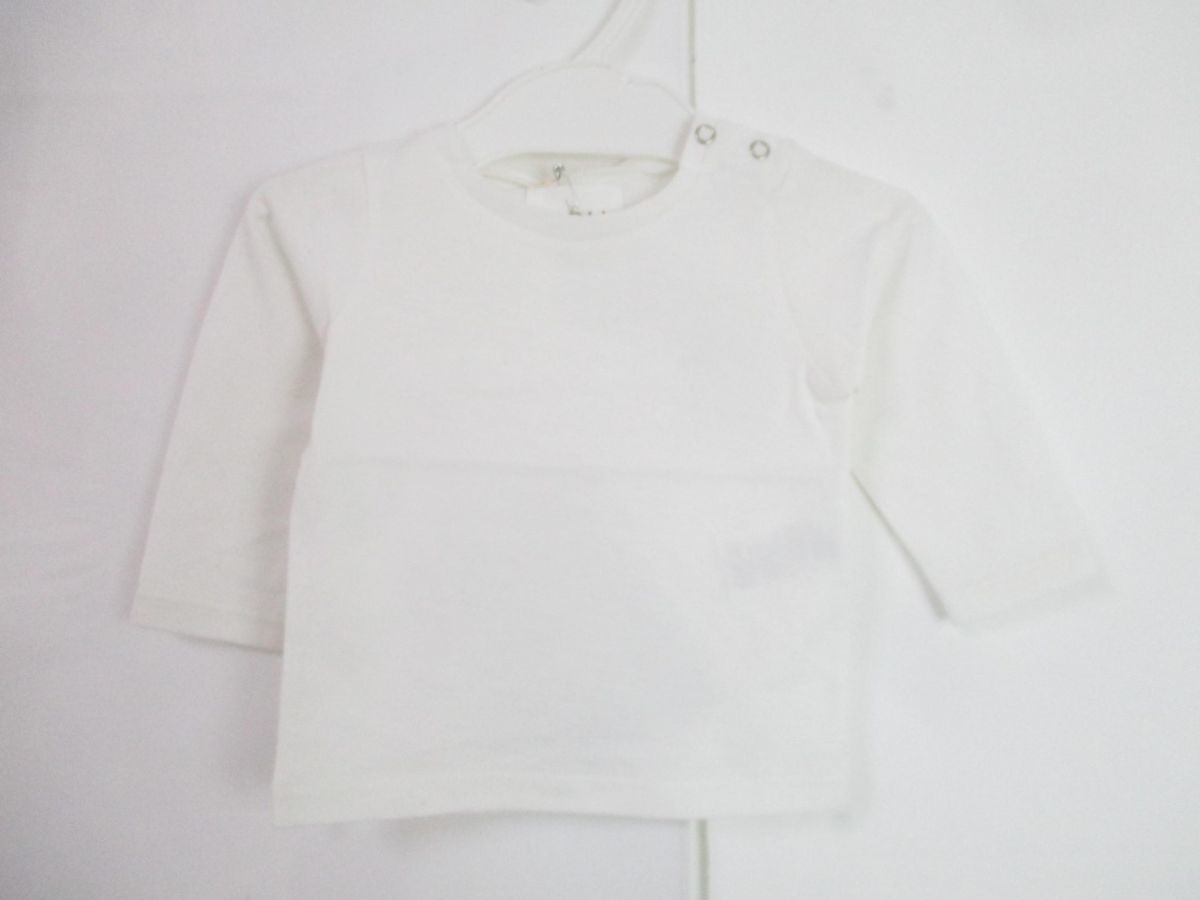 新品 未使用 ドゥード DOUUOD 長袖Tシャツ カットソー 3 白 ホワイト キッズ ベビー 男の子用の画像1