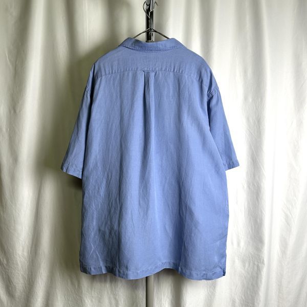 90s Polo by Ralph Lauren петля цвет рубашка XXL голубой CALDWELL открытый цвет шелк linen Polo Ralph Lauren 00s Vintage 