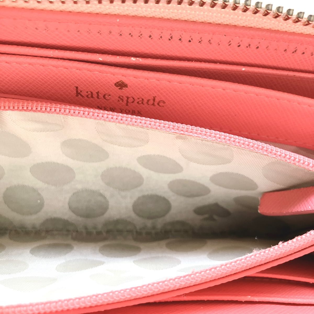 ケイトスペード ニューヨークkate spade 長財布　フラミンゴ柄　ラウンドファスナー　ピンク