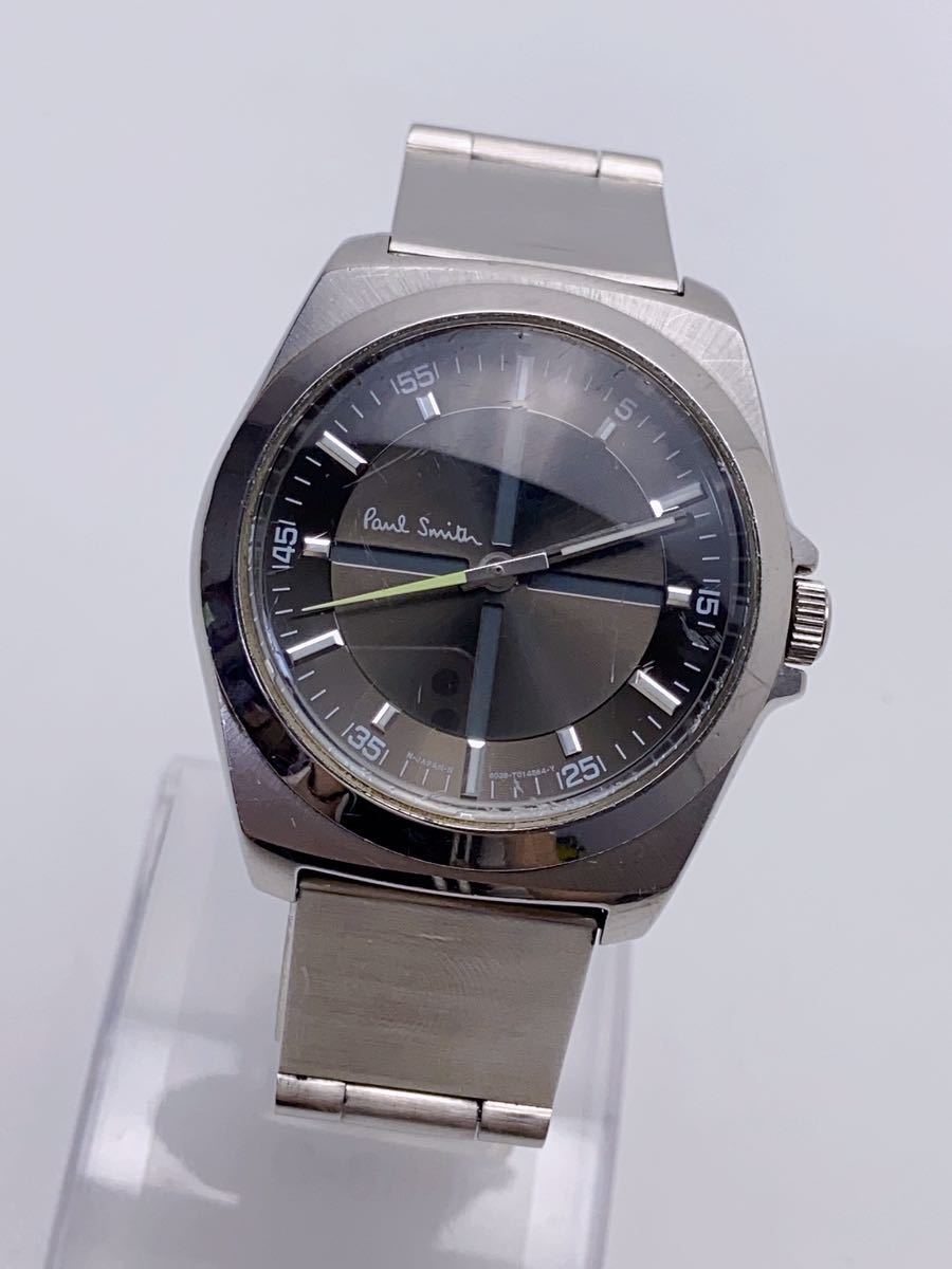 T542 ポールスミス Paul Smith ブラック文字盤 メンズ 腕時計 稼働品