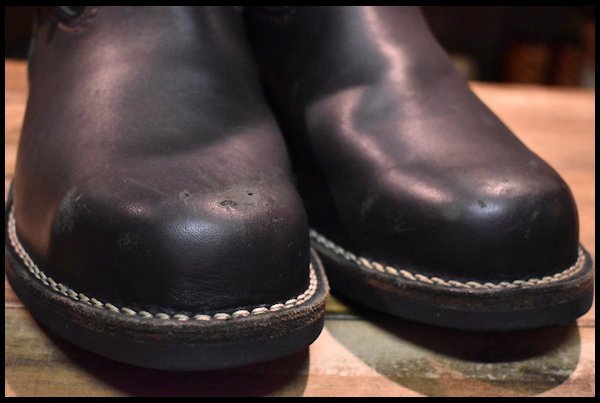 【8.5EE 良品 PT99 05年】WESCO ウエスコ カスタムボス ブラック 黒 11インチハイト ビブラム430 レザーライニング ブーツ BOSS HOPESMORE_画像6