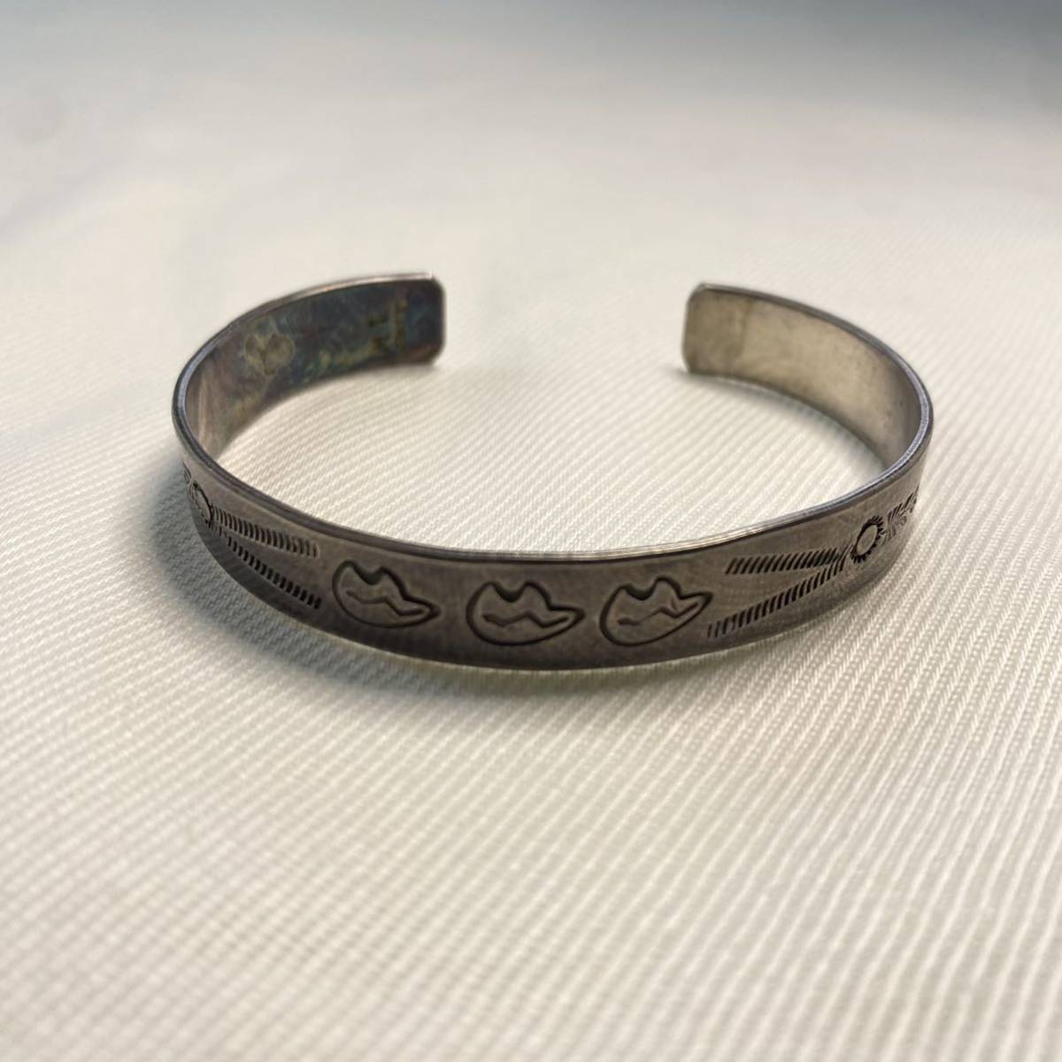 同梱不可】 silver sterling Navajo 60-70's bracelet ビンテージ