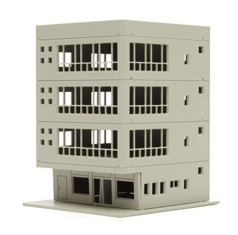 1/150 Nゲージ ジオラマ 鉄道模型 建物 オフィスビル 組み立てキット 未完成品 C108
