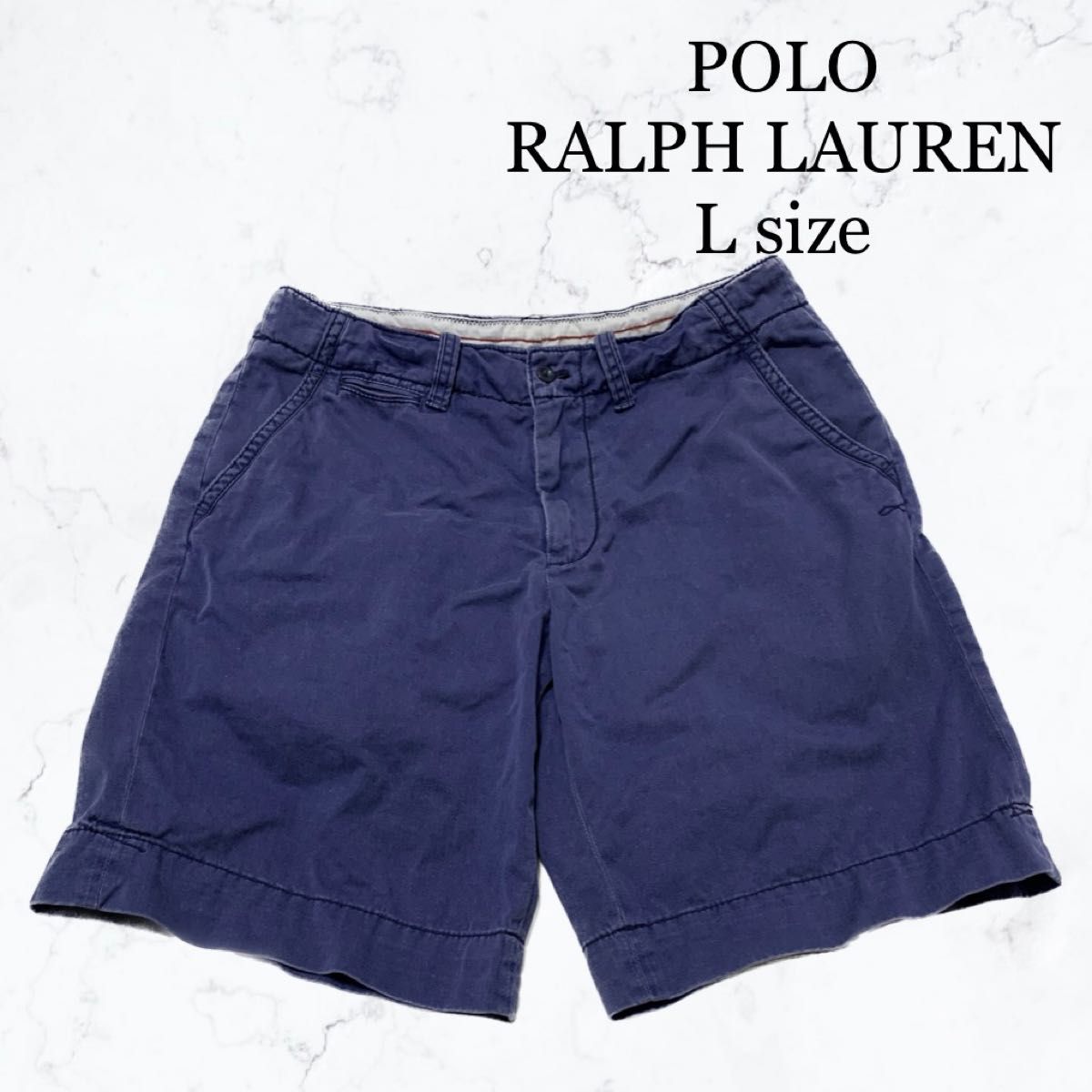 【美品】ポロ ラルフローレン ショートパンツ ネイビー Lサイズ  紺  POLO  RALPH LAUREN