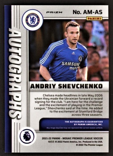2021-22 Panini Mosaic English Premier League Andriy Shevchenko