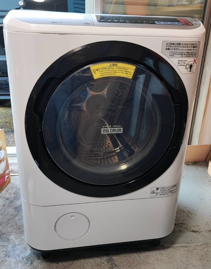  operation verification ending Hitachi drum type laundry dryer HITACHI big drum laundry 12kg dry 6kg right opening BD-NX120BR(N) 2018 year made heat recycle ..